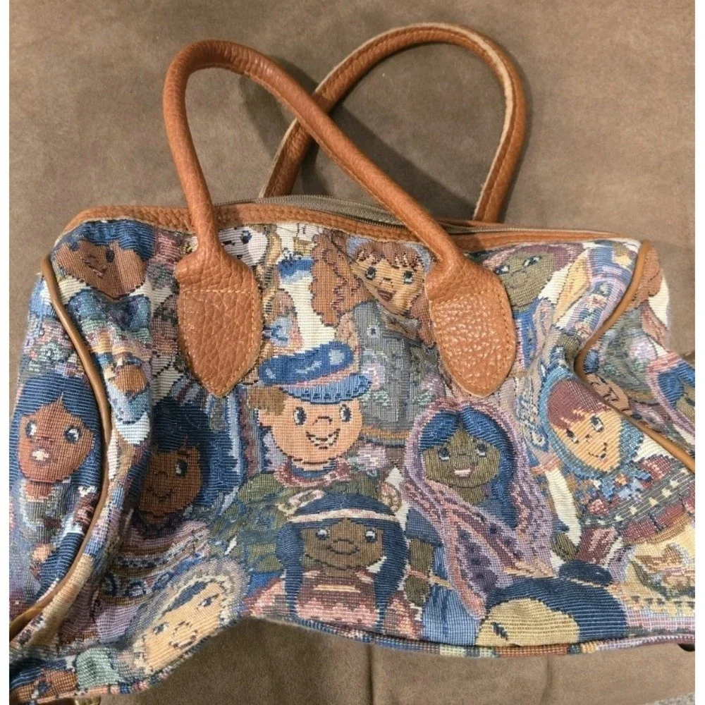 Handmade Tapestry Handbag International Children Folk Art Carpet Bag Purse
